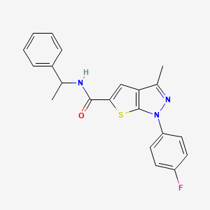 1-(4-fluorophenyl)-3-methyl-N-(1-phenylethyl)-1H-thieno[2,3-c]pyrazole-5-carboxamide