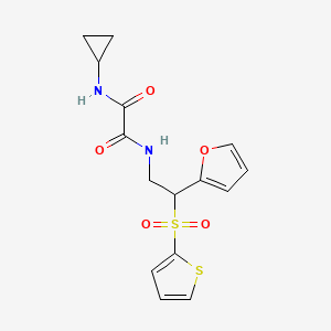 N-Cyclopropyl-N'-[2-(furan-2-YL)-2-(thiophene-2-sulfonyl)ethyl]ethanediamide