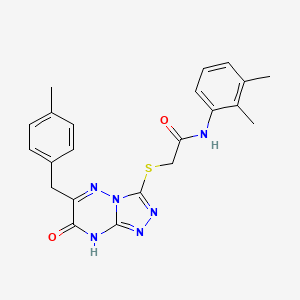 molecular formula C22H22N6O2S B11258988 N-(2,3-dimethylphenyl)-2-{[6-(4-methylbenzyl)-7-oxo-7,8-dihydro[1,2,4]triazolo[4,3-b][1,2,4]triazin-3-yl]sulfanyl}acetamide 