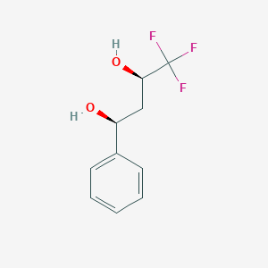 molecular formula C10H11F3O2 B011259 4,4,4-三氟-1-苯基丁烷-1,3-二醇 CAS No. 108535-37-1