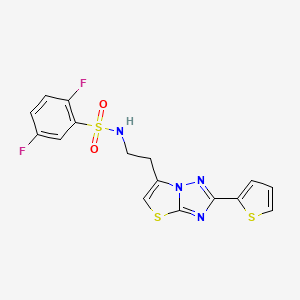 2,5-difluoro-N-(2-(2-(thiophen-2-yl)thiazolo[3,2-b][1,2,4]triazol-6-yl)ethyl)benzenesulfonamide