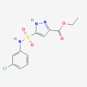 ethyl 3-[(3-chlorophenyl)sulfamoyl]-1H-pyrazole-5-carboxylate