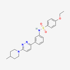 4-ethoxy-N-(3-(6-(4-methylpiperidin-1-yl)pyridazin-3-yl)phenyl)benzenesulfonamide