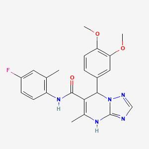 7-(3,4-dimethoxyphenyl)-N-(4-fluoro-2-methylphenyl)-5-methyl-4,7-dihydro[1,2,4]triazolo[1,5-a]pyrimidine-6-carboxamide