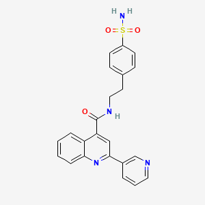 2-(pyridin-3-yl)-N-[2-(4-sulfamoylphenyl)ethyl]quinoline-4-carboxamide