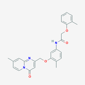 N-[4-Methyl-3-({8-methyl-4-oxo-4H-pyrido[1,2-A]pyrimidin-2-YL}methoxy)phenyl]-2-(2-methylphenoxy)acetamide