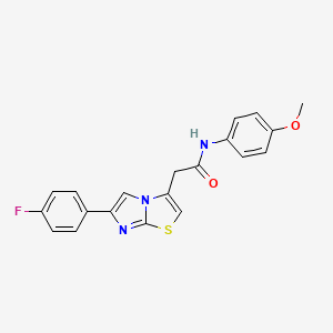 2-(6-(4-fluorophenyl)imidazo[2,1-b]thiazol-3-yl)-N-(4-methoxyphenyl)acetamide