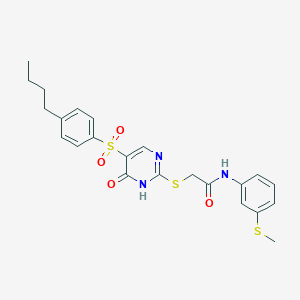 2-((5-((4-butylphenyl)sulfonyl)-6-oxo-1,6-dihydropyrimidin-2-yl)thio)-N-(3-(methylthio)phenyl)acetamide