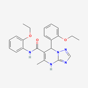 molecular formula C23H25N5O3 B11259152 N,7-bis(2-ethoxyphenyl)-5-methyl-4,7-dihydro[1,2,4]triazolo[1,5-a]pyrimidine-6-carboxamide 