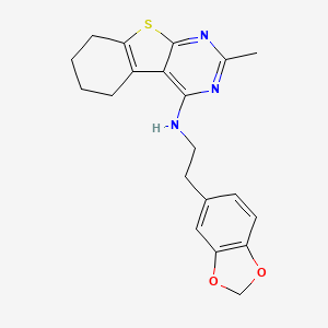 N-[2-(1,3-benzodioxol-5-yl)ethyl]-2-methyl-5,6,7,8-tetrahydro[1]benzothieno[2,3-d]pyrimidin-4-amine