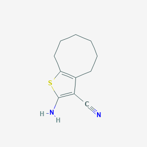 molecular formula C11H14N2S B112592 2-Amino-4,5,6,7,8,9-hexahydrocycloocta[b]thiophene-3-carbonitrile CAS No. 40106-14-7