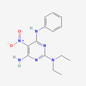 N2,N2-diethyl-5-nitro-N4-phenylpyrimidine-2,4,6-triamine