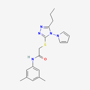 N-(3,5-dimethylphenyl)-2-{[5-propyl-4-(1H-pyrrol-1-yl)-4H-1,2,4-triazol-3-yl]sulfanyl}acetamide