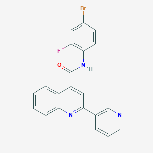 N-(4-bromo-2-fluorophenyl)-2-(pyridin-3-yl)quinoline-4-carboxamide