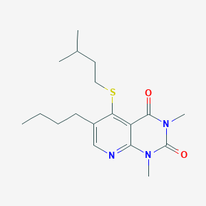 6-butyl-5-(isopentylthio)-1,3-dimethylpyrido[2,3-d]pyrimidine-2,4(1H,3H)-dione