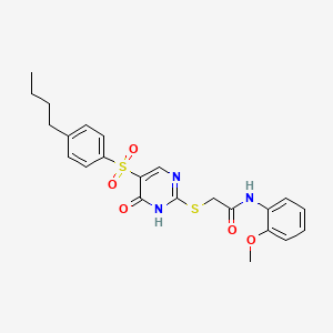 2-({5-[(4-butylphenyl)sulfonyl]-6-oxo-1,6-dihydropyrimidin-2-yl}sulfanyl)-N-(2-methoxyphenyl)acetamide