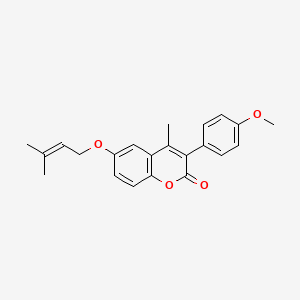 3-(4-methoxyphenyl)-4-methyl-6-[(3-methylbut-2-en-1-yl)oxy]-2H-chromen-2-one