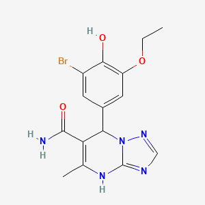 7-(3-Bromo-5-ethoxy-4-hydroxyphenyl)-5-methyl-4,7-dihydro[1,2,4]triazolo[1,5-a]pyrimidine-6-carboxamide