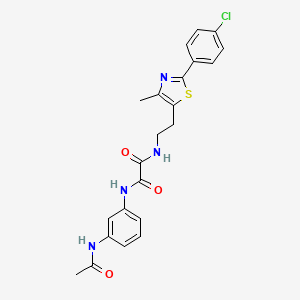 N1-(3-acetamidophenyl)-N2-(2-(2-(4-chlorophenyl)-4-methylthiazol-5-yl)ethyl)oxalamide