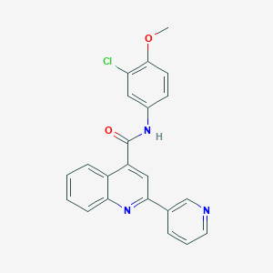 molecular formula C22H16ClN3O2 B11259394 N-(3-chloro-4-methoxyphenyl)-2-(pyridin-3-yl)quinoline-4-carboxamide 