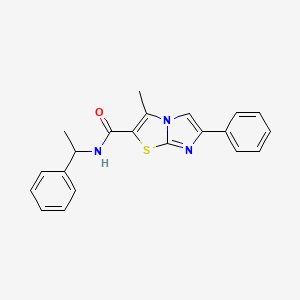 3-methyl-6-phenyl-N-(1-phenylethyl)imidazo[2,1-b][1,3]thiazole-2-carboxamide