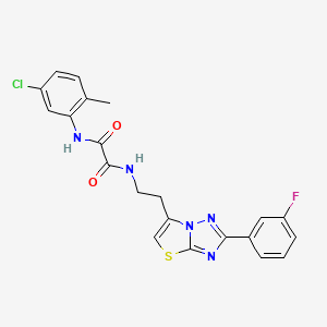 N1-(5-chloro-2-methylphenyl)-N2-(2-(2-(3-fluorophenyl)thiazolo[3,2-b][1,2,4]triazol-6-yl)ethyl)oxalamide