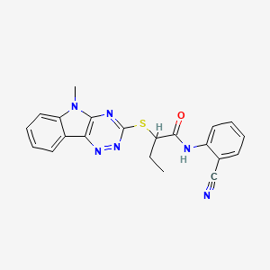 N-(2-cyanophenyl)-2-[(5-methyl-5H-[1,2,4]triazino[5,6-b]indol-3-yl)sulfanyl]butanamide