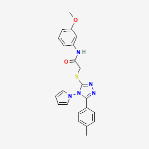 N-(3-methoxyphenyl)-2-{[5-(4-methylphenyl)-4-(1H-pyrrol-1-yl)-4H-1,2,4-triazol-3-yl]sulfanyl}acetamide