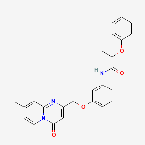 N-[3-({8-Methyl-4-oxo-4H-pyrido[1,2-A]pyrimidin-2-YL}methoxy)phenyl]-2-phenoxypropanamide