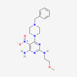 6-(4-benzylpiperazin-1-yl)-N~2~-(2-methoxyethyl)-5-nitropyrimidine-2,4-diamine