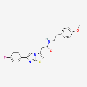 2-[6-(4-fluorophenyl)imidazo[2,1-b][1,3]thiazol-3-yl]-N-[2-(4-methoxyphenyl)ethyl]acetamide