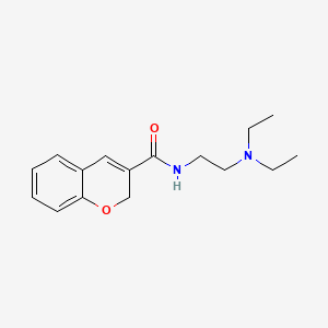 2H-1-Benzopyran-3-carboxamide, N-(2-(diethylamino)ethyl)-