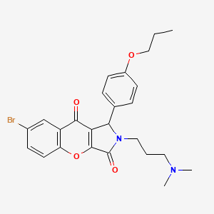 7-bromo-2-[3-(dimethylamino)propyl]-1-(4-propoxyphenyl)-1H,2H,3H,9H-chromeno[2,3-c]pyrrole-3,9-dione