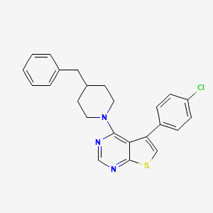 molecular formula C24H22ClN3S B11259513 4-(4-Benzylpiperidin-1-yl)-5-(4-chlorophenyl)thieno[2,3-d]pyrimidine 