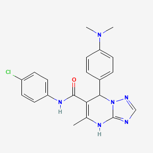 N-(4-chlorophenyl)-7-[4-(dimethylamino)phenyl]-5-methyl-4,7-dihydro[1,2,4]triazolo[1,5-a]pyrimidine-6-carboxamide