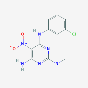 N~4~-(3-chlorophenyl)-N~2~,N~2~-dimethyl-5-nitropyrimidine-2,4,6-triamine