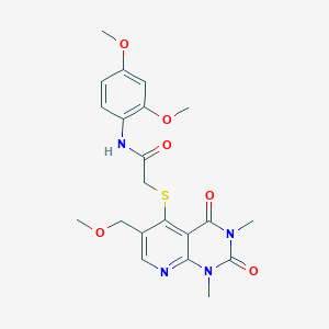 N-(2,4-dimethoxyphenyl)-2-((6-(methoxymethyl)-1,3-dimethyl-2,4-dioxo-1,2,3,4-tetrahydropyrido[2,3-d]pyrimidin-5-yl)thio)acetamide