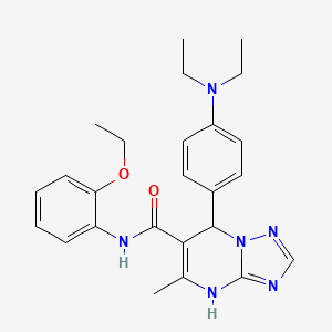 7-[4-(diethylamino)phenyl]-N-(2-ethoxyphenyl)-5-methyl-4,7-dihydro[1,2,4]triazolo[1,5-a]pyrimidine-6-carboxamide