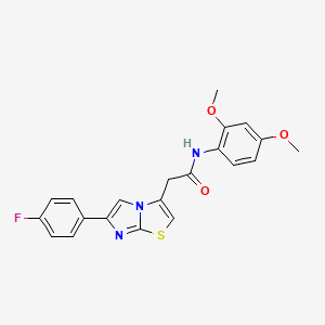 N-(2,4-dimethoxyphenyl)-2-(6-(4-fluorophenyl)imidazo[2,1-b]thiazol-3-yl)acetamide