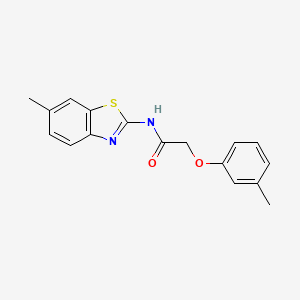 N-(6-methyl-1,3-benzothiazol-2-yl)-2-(3-methylphenoxy)acetamide