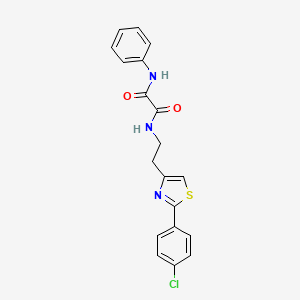 N-{2-[2-(4-chlorophenyl)-1,3-thiazol-4-yl]ethyl}-N'-phenylethanediamide