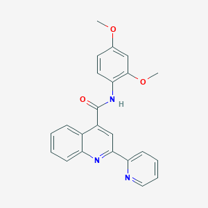 molecular formula C23H19N3O3 B11259623 N-(2,4-dimethoxyphenyl)-2-pyridin-2-ylquinoline-4-carboxamide CAS No. 377762-51-1