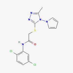 N-(2,5-dichlorophenyl)-2-{[5-methyl-4-(1H-pyrrol-1-yl)-4H-1,2,4-triazol-3-yl]sulfanyl}acetamide