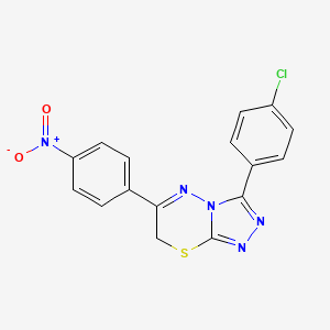 3-(4-chlorophenyl)-6-(4-nitrophenyl)-7H-[1,2,4]triazolo[3,4-b][1,3,4]thiadiazine