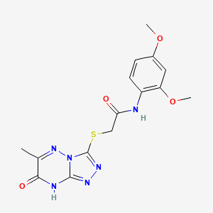 N-(2,4-dimethoxyphenyl)-2-[(7-hydroxy-6-methyl[1,2,4]triazolo[4,3-b][1,2,4]triazin-3-yl)sulfanyl]acetamide