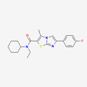 N-cyclohexyl-N-ethyl-6-(4-fluorophenyl)-3-methylimidazo[2,1-b][1,3]thiazole-2-carboxamide