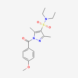 4-[(Diethylamino)sulfonyl]-3,5-dimethylpyrazolyl 4-methoxyphenyl ketone