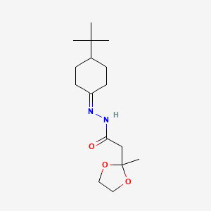 N'-(4-tert-butylcyclohexylidene)-2-(2-methyl-1,3-dioxolan-2-yl)acetohydrazide