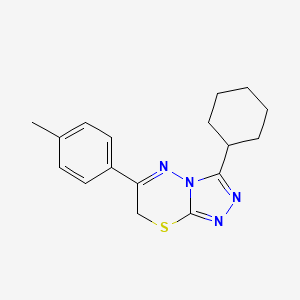 3-cyclohexyl-6-(4-methylphenyl)-7H-[1,2,4]triazolo[3,4-b][1,3,4]thiadiazine