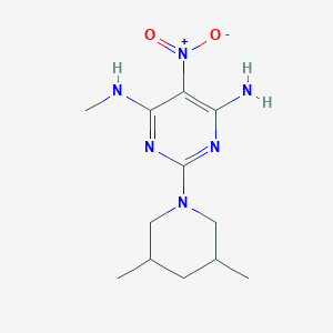 molecular formula C12H20N6O2 B11259739 2-(3,5-dimethylpiperidin-1-yl)-N-methyl-5-nitropyrimidine-4,6-diamine 